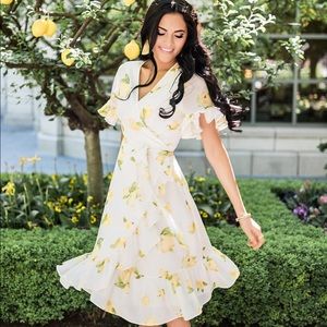 Rachel Parcell Lemon Wrap Dress